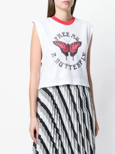 Shop Off-white Butterfly Gym Tank Top