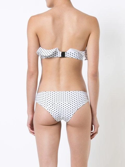 Shop Lisa Marie Fernandez Polka Dot Frill Bikini - White