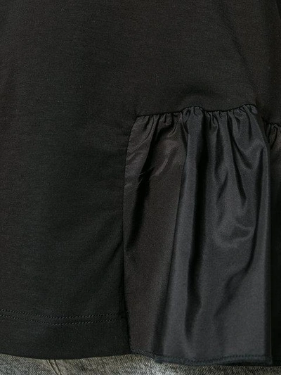 Shop Stella Mccartney Ruffle Trim T-shirt - Black