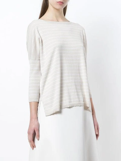 Shop Snobby Sheep Striped Sweater In Neutrals