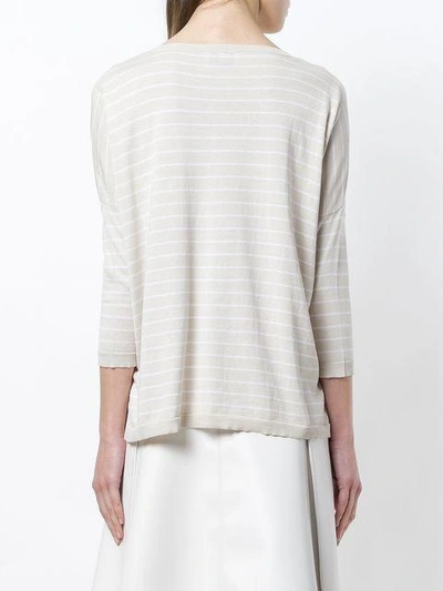 Shop Snobby Sheep Striped Sweater In Neutrals