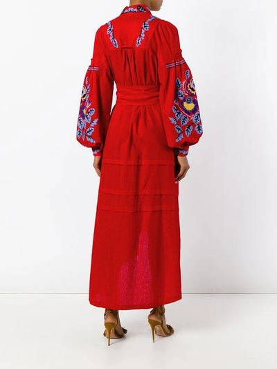 Shop Yuliya Magdych 'eden Tree' Dress In Red