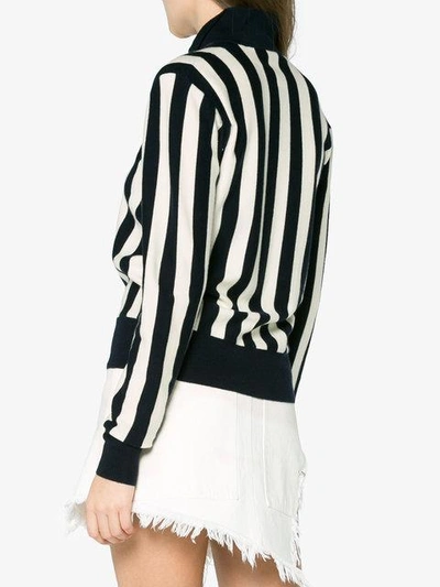 Shop Jw Anderson Striped Wool Jumper In Blue