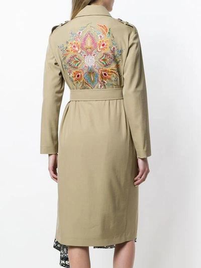 embroidered trench coat