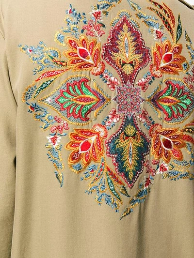 Shop Etro Embroidered Trench Coat