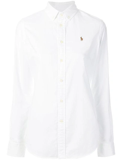 Shop Polo Ralph Lauren Button Down Slim-fit Shirt In White