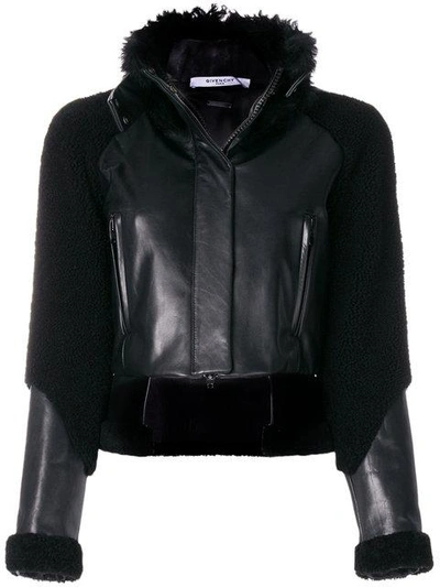 Shop Givenchy Fitted Biker Jacket - Black