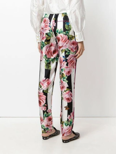 Shop Dolce & Gabbana Floral Print Trousers