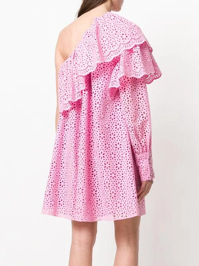 Shop Msgm Broderie Anglaise Dress In Pink