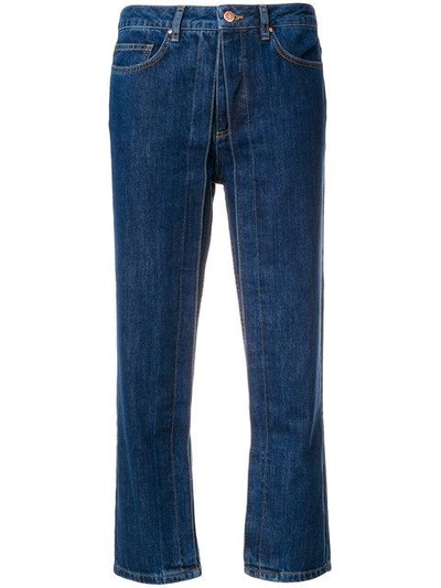 Shop Aalto Cropped Jeans In Blue