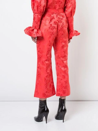 Shop C/meo Collective C/meo Floral Cropped Trousers - Red
