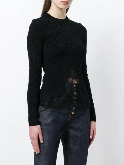 Shop Givenchy Lace Detail Long-sleeve Sweater