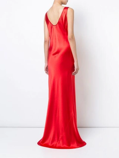 Shop Galvan Bias Slip Dress In Red