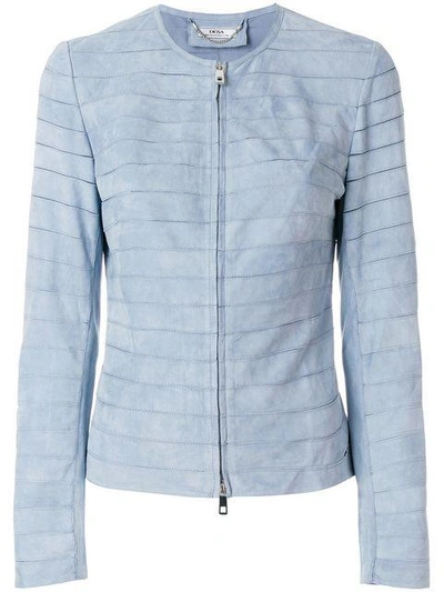 Shop Desa Fitted Panel Jacket In Blue