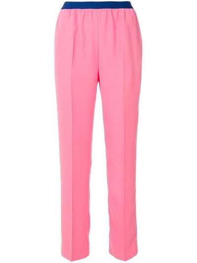 Shop Maison Margiela Straight Leg Trousers - Pink