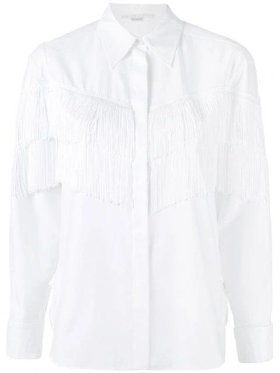 Shop Stella Mccartney Alina Fringe Shirt In White