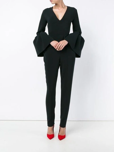 Shop Roksanda Margot Bell Sleeve Jumpsuit - Black