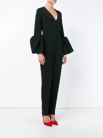 Shop Roksanda Margot Bell Sleeve Jumpsuit - Black