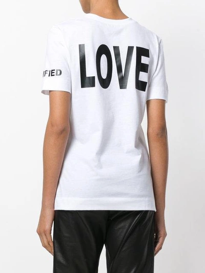 Shop Versace Manifesto Print T-shirt - White