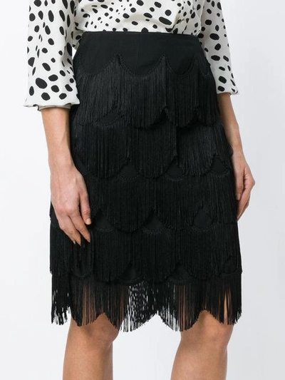 Shop Marc Jacobs Fringed Skirt - Black