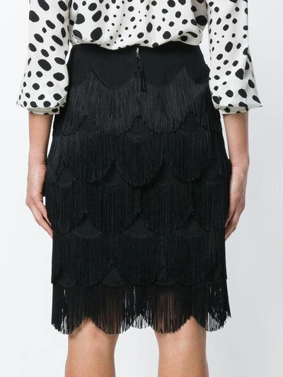 Shop Marc Jacobs Fringed Skirt - Black