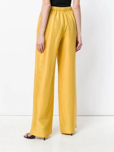 Alberta Ferretti High-waist Flared Trousers In Yellow