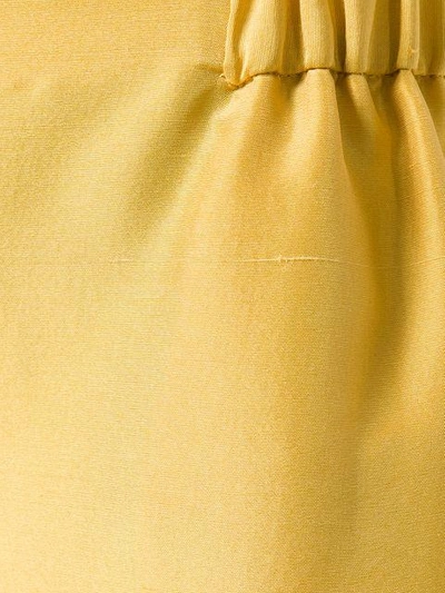 Alberta Ferretti High-waist Flared Trousers In Yellow