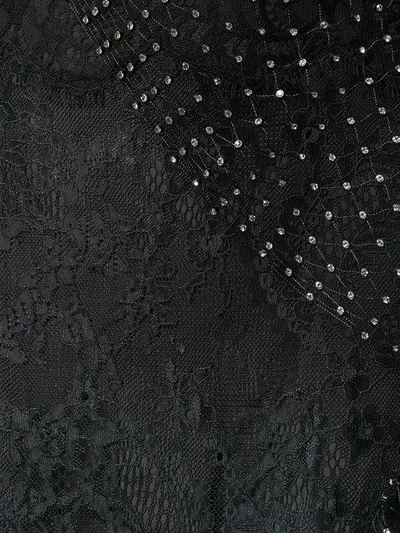Shop Amen Net Detail Dress In Black