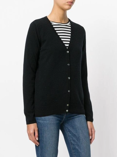 Shop N•peal Cashmere V-neck Cardigan In Black