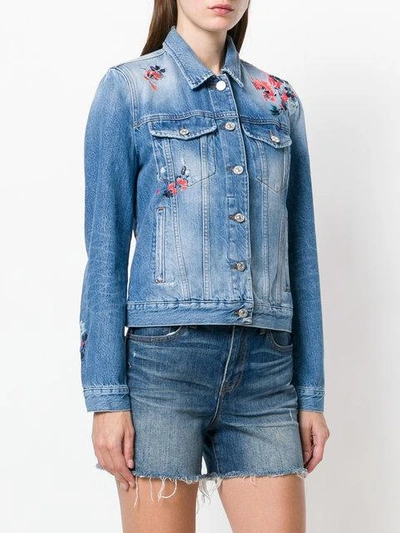 Shop 7 For All Mankind Flower Embroidered Denim Jacket