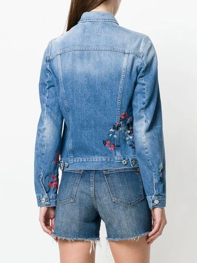 Shop 7 For All Mankind Flower Embroidered Denim Jacket
