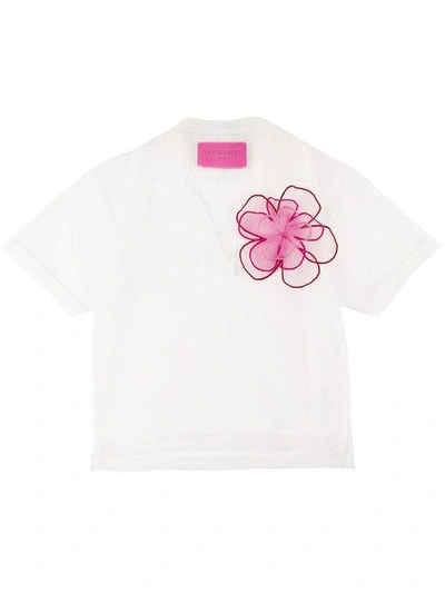 Shop Viktor & Rolf Not Just A Polo Polo Shirt In White