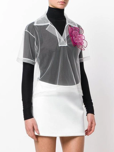 Shop Viktor & Rolf Not Just A Polo Polo Shirt In White