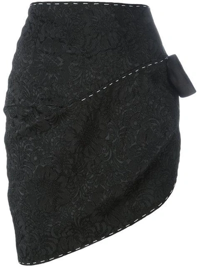 Shop Dolce & Gabbana Jacquard Bow Skirt