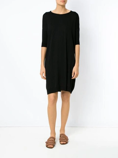 Shop Gloria Coelho Straight Knit Dress - Black