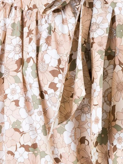 Shop Chloé Floral Print T In Neutrals