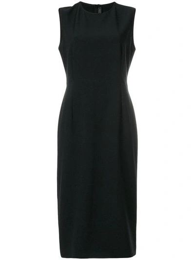 Shop Joseph Belted Midi Dress In Black