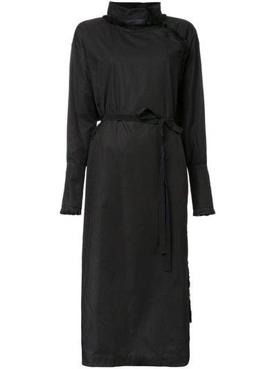 Shop Stella Mccartney Tasseled Coat Dress - Black