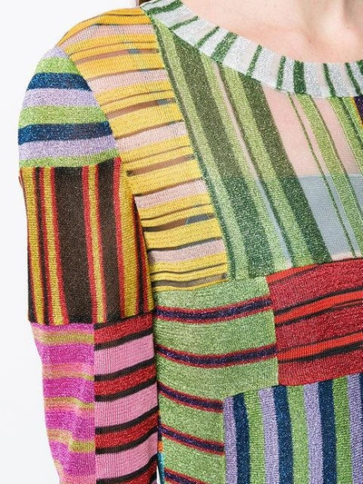 striped squares maxi dress