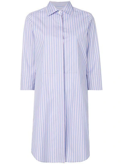 Shop Alberto Biani Striped Shirt Dress - Unavailable In 87