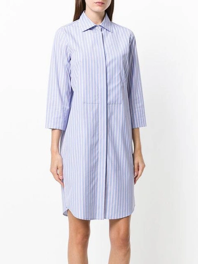 Shop Alberto Biani Striped Shirt Dress - Unavailable In 87