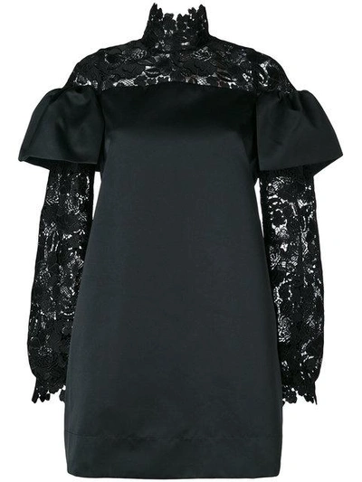 Shop N°21 Nº21 Lace Trim Dress - Black