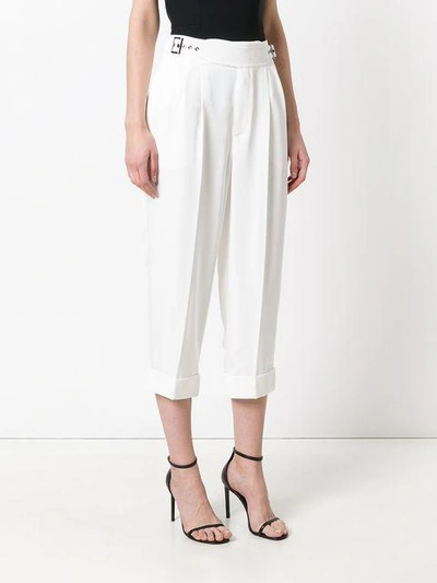 Shop Tom Ford High Waisted Cropped Trousers In White