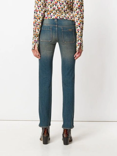 Shop Chloé Cropped Straight Jeans - Blue