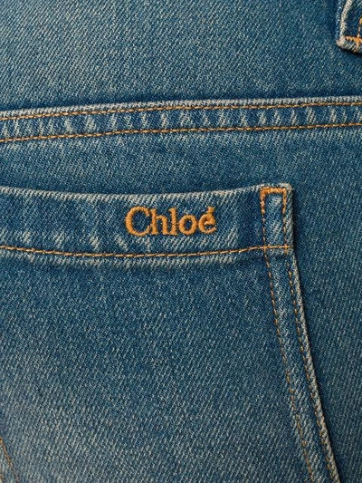 Shop Chloé Cropped Straight Jeans - Blue