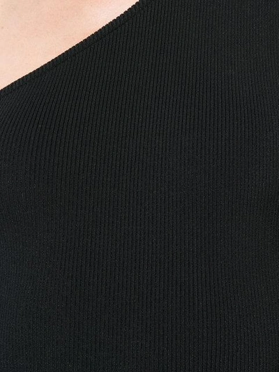 Shop Amiri One Shoulder Fitted Dress In Black