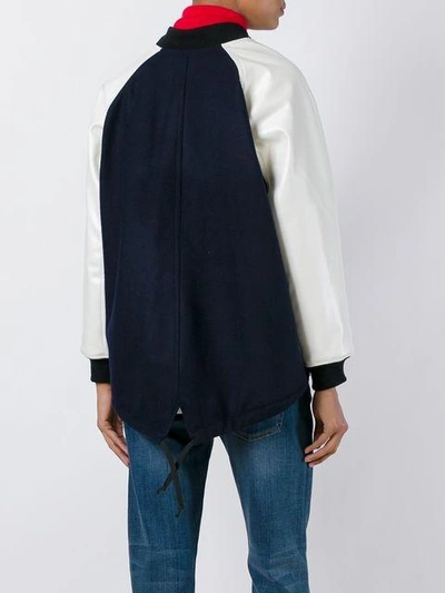 Shop Comme Des Garcons Girl Varsity Style Jacket In Blue