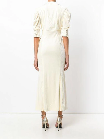 Shop Alessandra Rich Flared Button In Neutrals