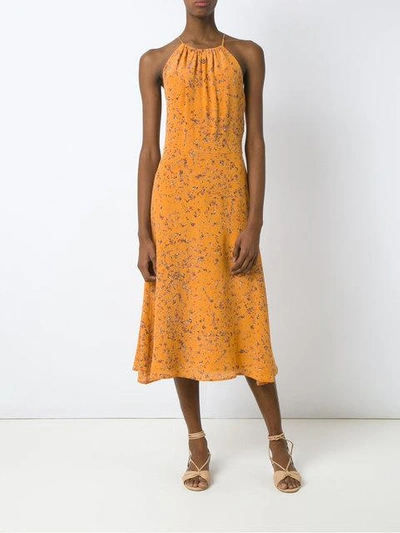 Shop Andrea Marques Midi Dress In Yellow