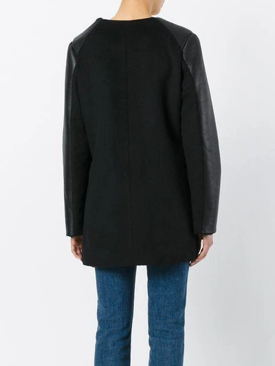 Shop Liska Boxy Contrast Texture Jacket In Schwarz